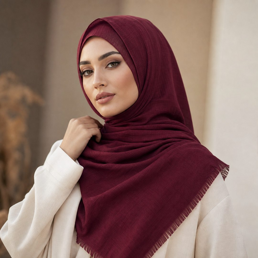 Turkish Lawn Hijab Maroon