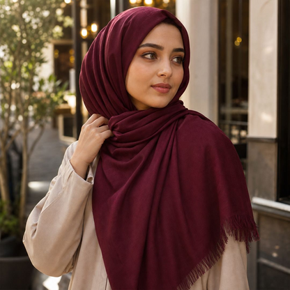 Turkish Lawn Hijab Maroon