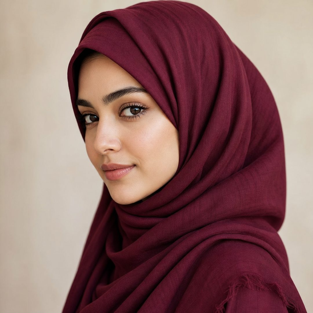 Turkish Lawn Hijab Maroon